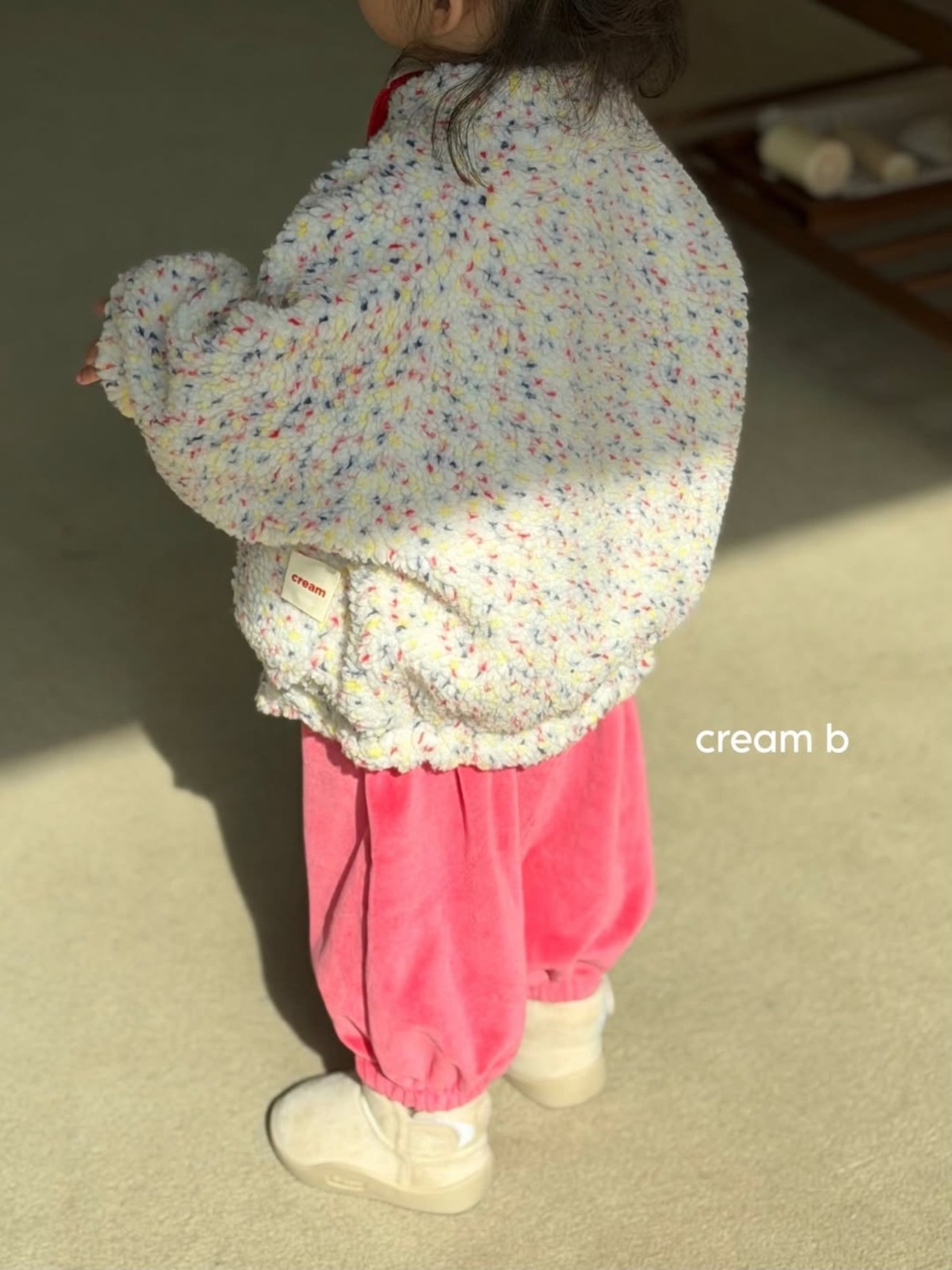 韓国子供服 / 26winter / cream bbang / スクリンクルフワフワジャンパー / キッズ / 冬服 *XS~XL*