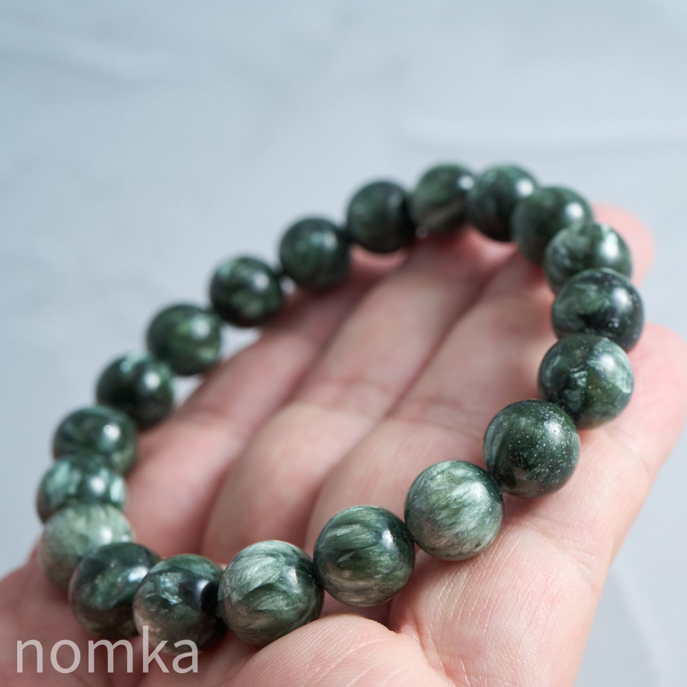 セラフィナイト【10.5-11mm/AAA/ロシア産】 一連ブレスレット nbra