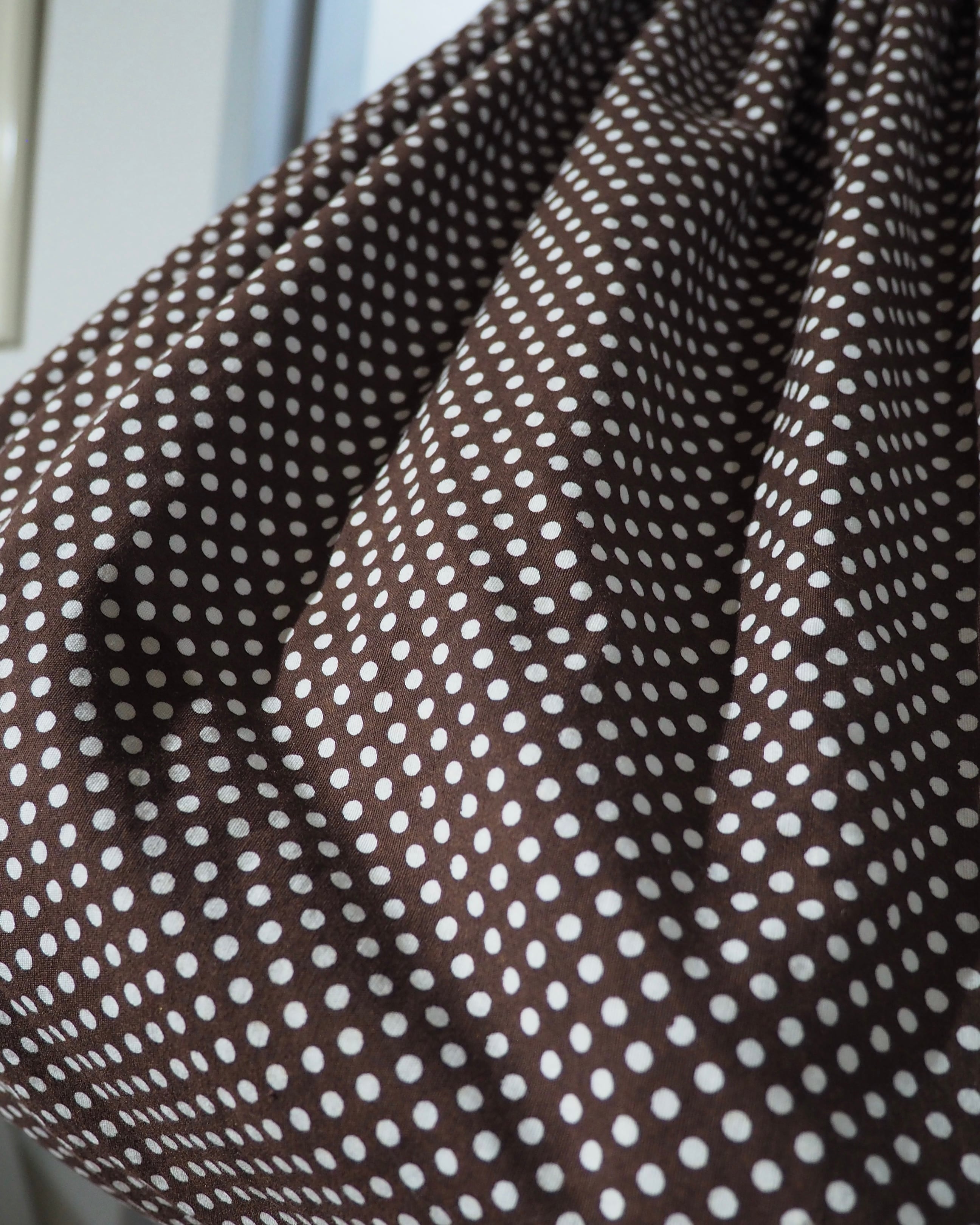 ” Unknown ” Ethnic × Dot pattern Wood Ring Reversible Hand Bag