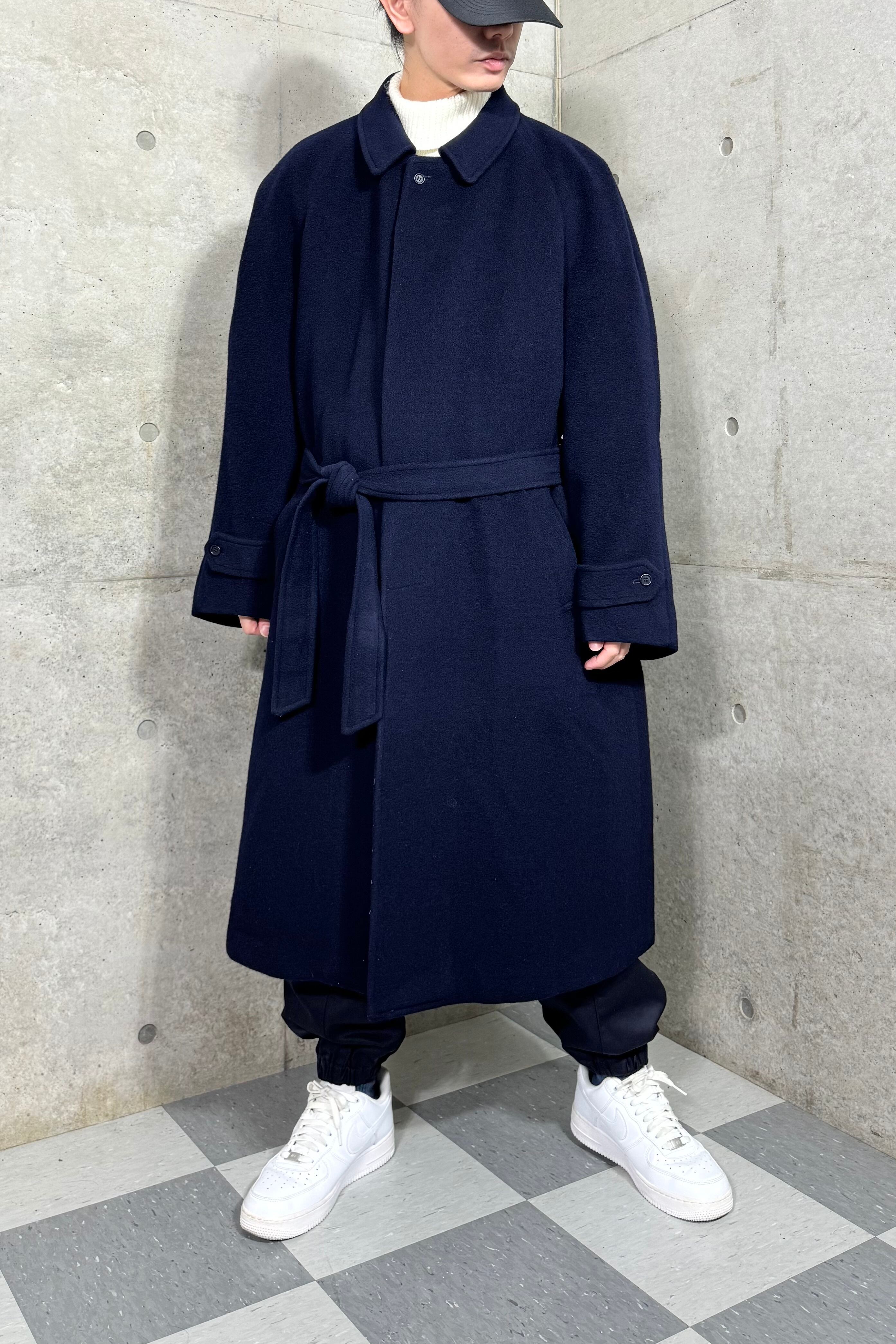 "ITALY" vintage belted cashmere blend coat