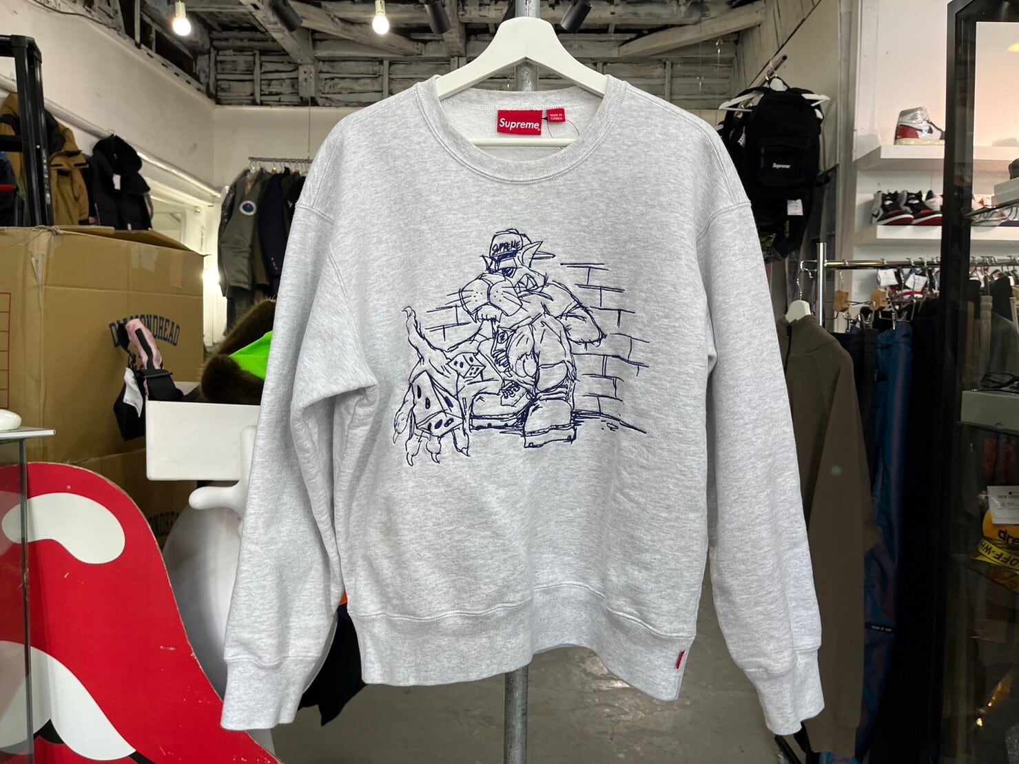 Supreme DICE CREWNECK GREY SMALL 62535 | BRAND BUYERS OSAKA