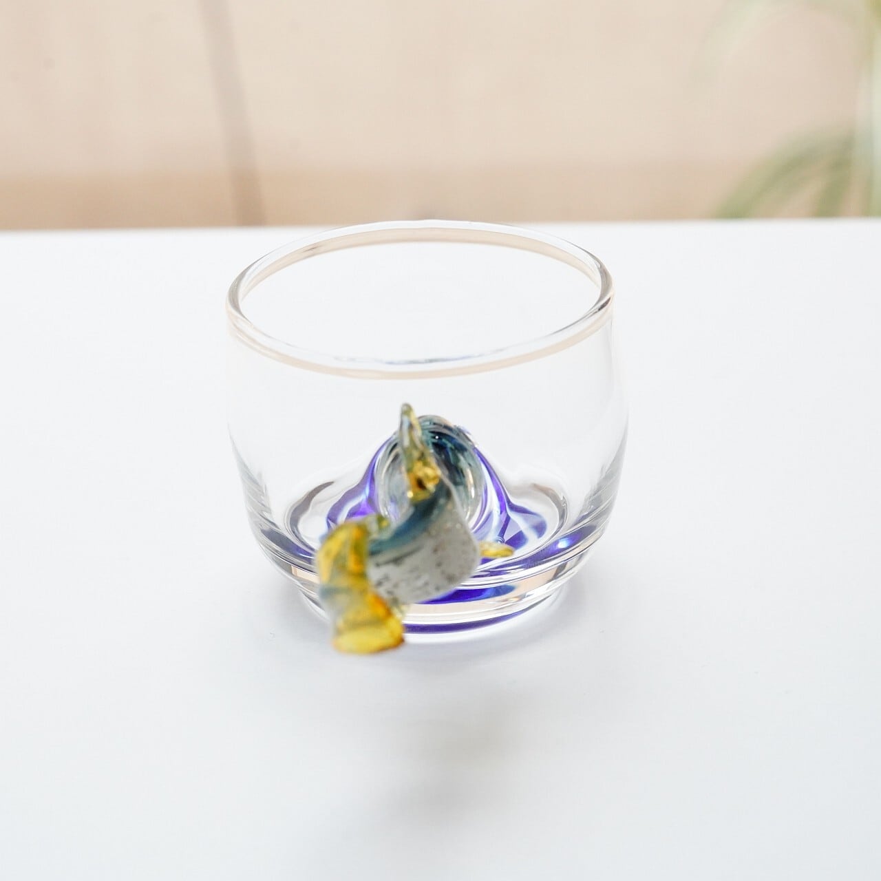 竹川久仁子】耐熱ガラス びわますぐい吞み T-20-B | ろにせら