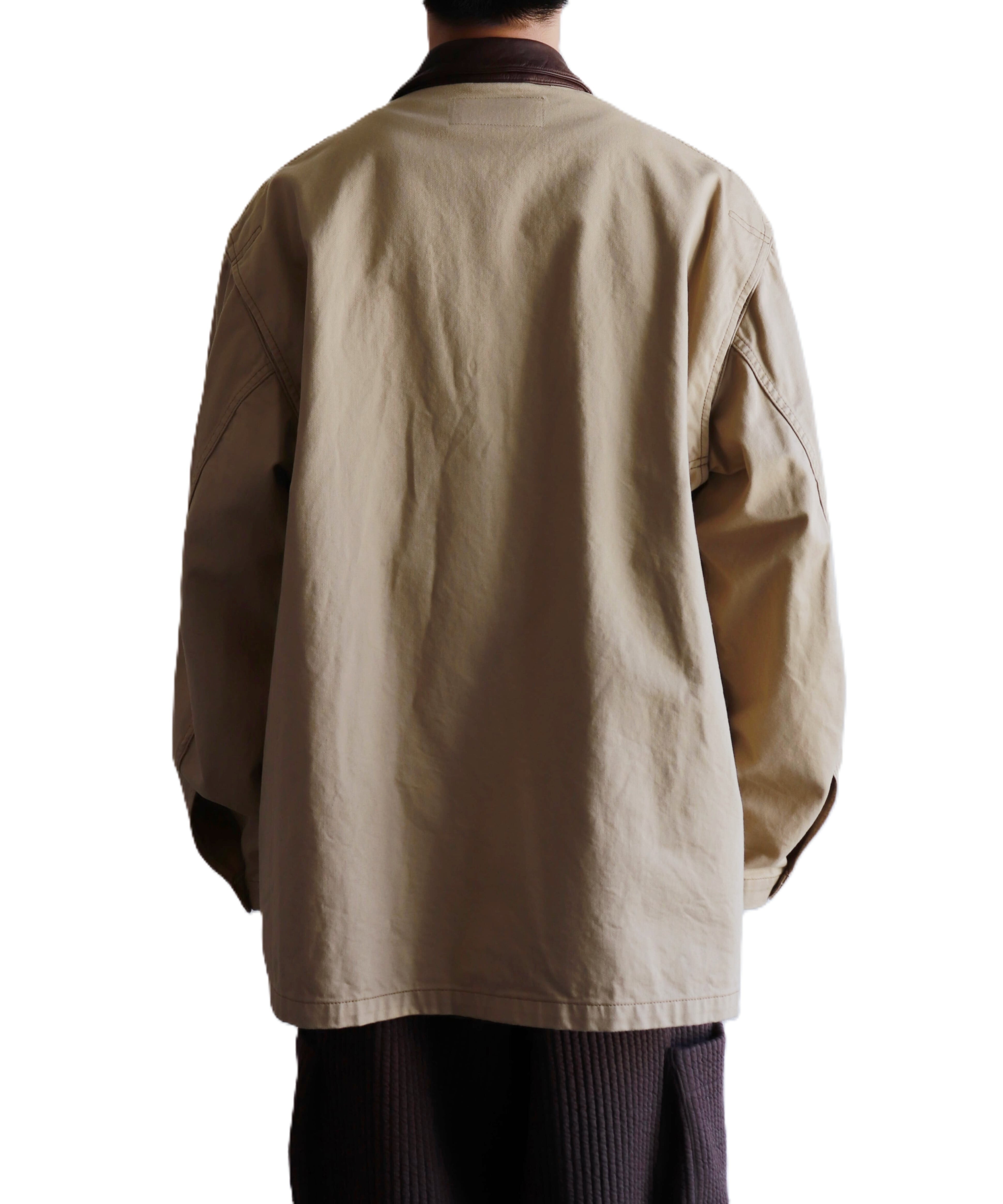 MATSUFUJI / M253-1412A / CONNECTED POCKETS DRILL JACKET (BEIGE