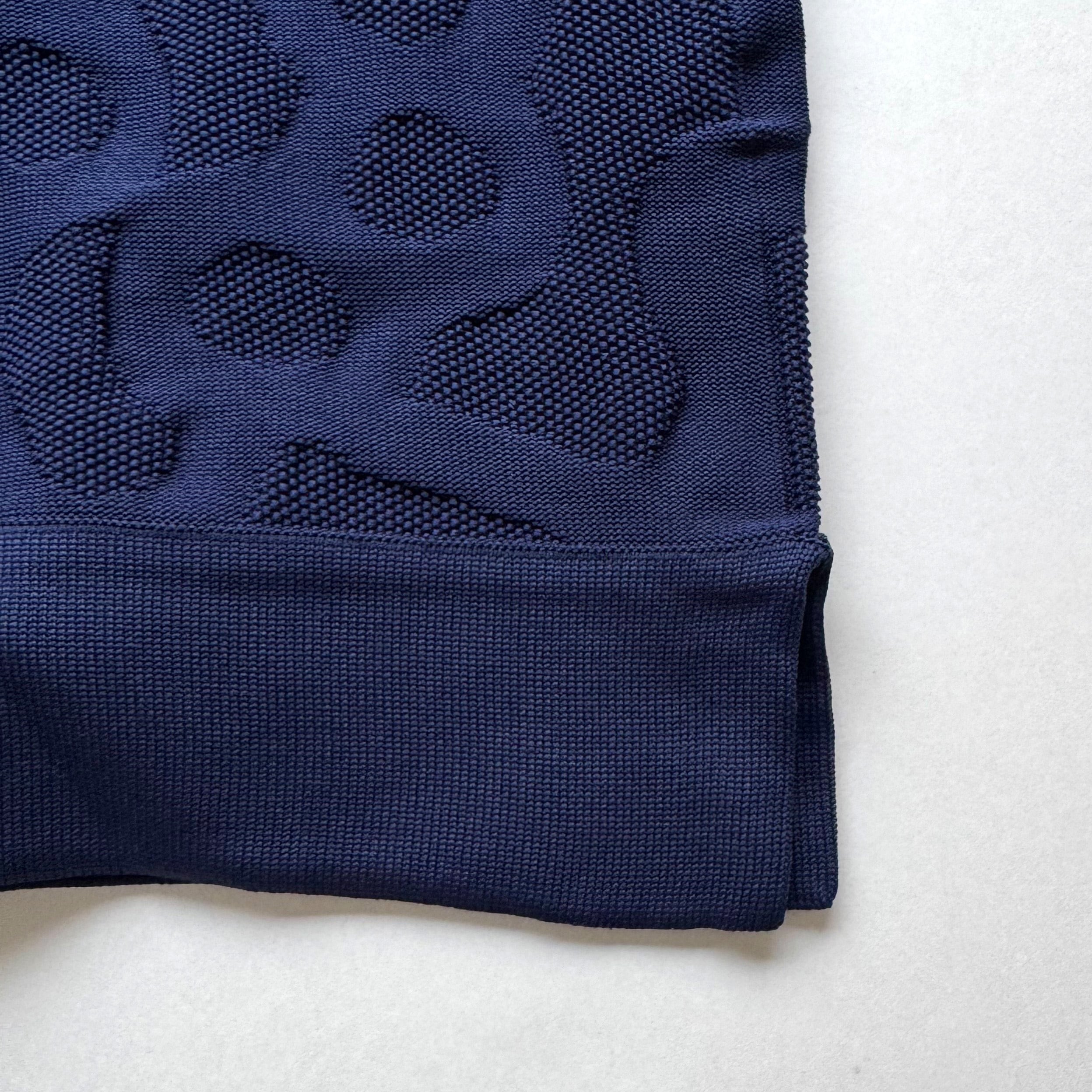 LOGO JACQUARD KNIT POLO -NAVY- | 8G SHOOT WEBSTORE