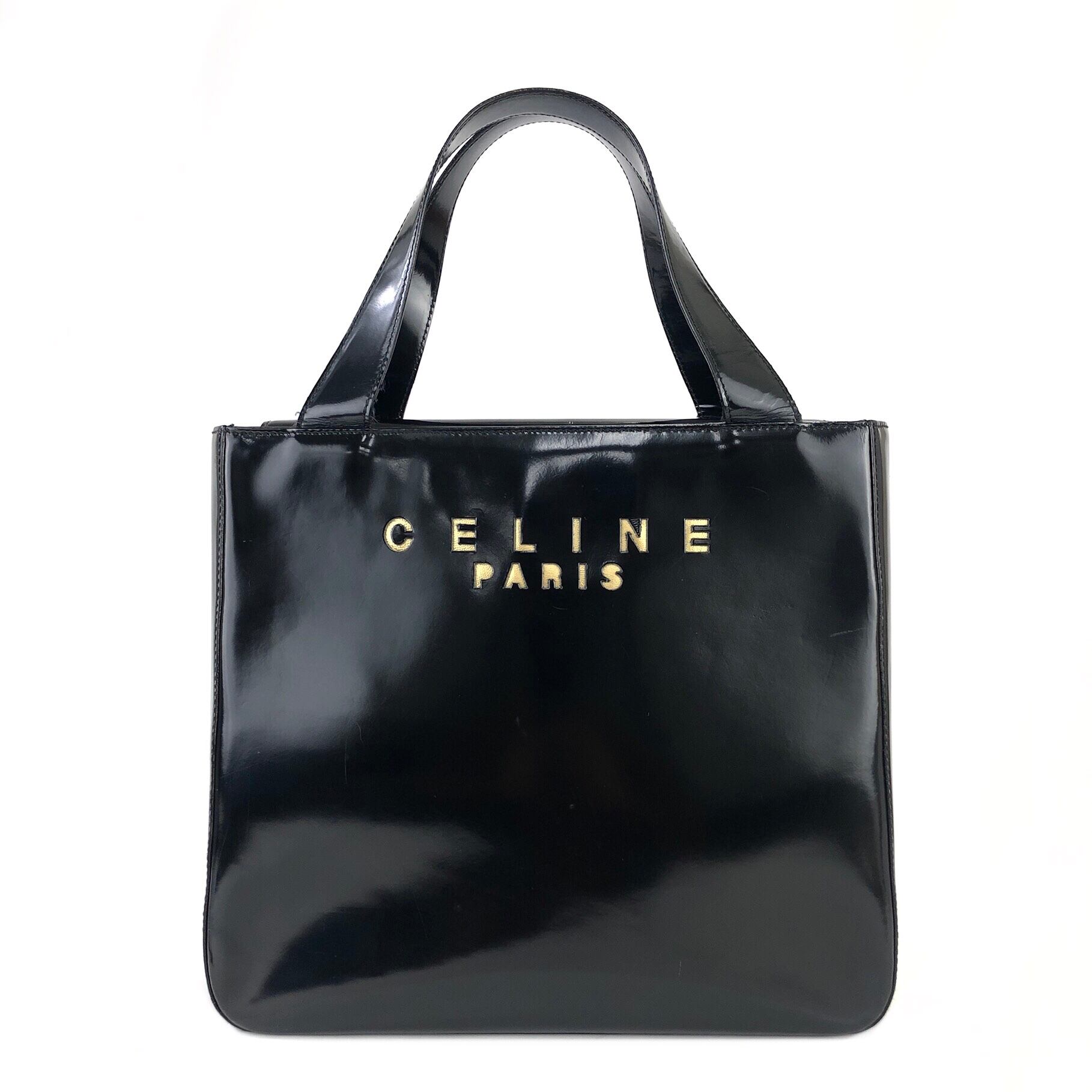 AYの全商品美品 セリーヌ CELINE ロゴ カットアウト ハンドバッグ ビンテージ
