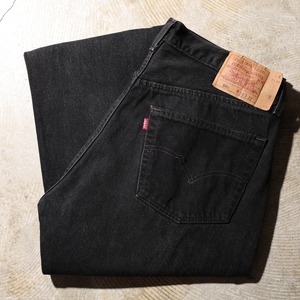 極美品 38×32 501-0660 USA 99年 サルファーブラックデニムパンツ Levi’s リーバイス 黒