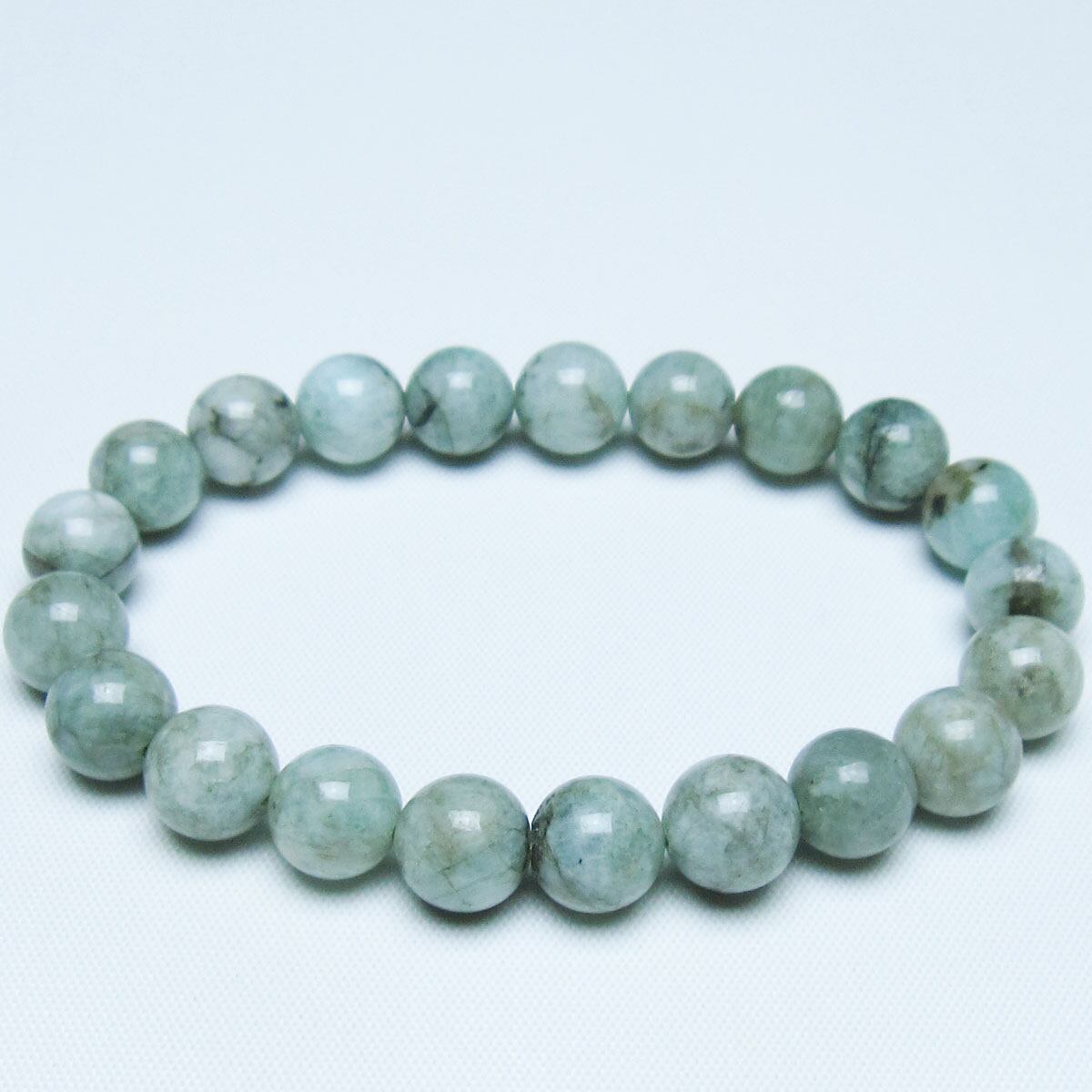 エメラルド ブレスレット 9mm 一点物 メール便可 [M便 1/10] 111-46061