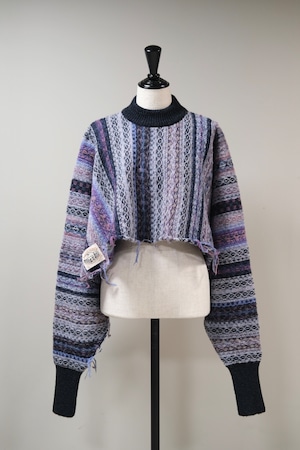 【Kota Gushiken】Jumper-ish Scarf - Jamieson’s × Kota Gushiken -purple-