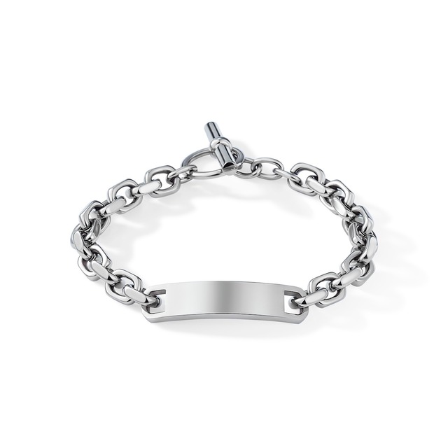 316L id chain bracelet ＃B49