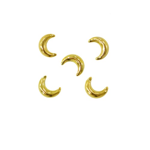 メタルパーツ　Crescent Moon　4mm×3mm　ゴールド　5個　MP10156 三日月