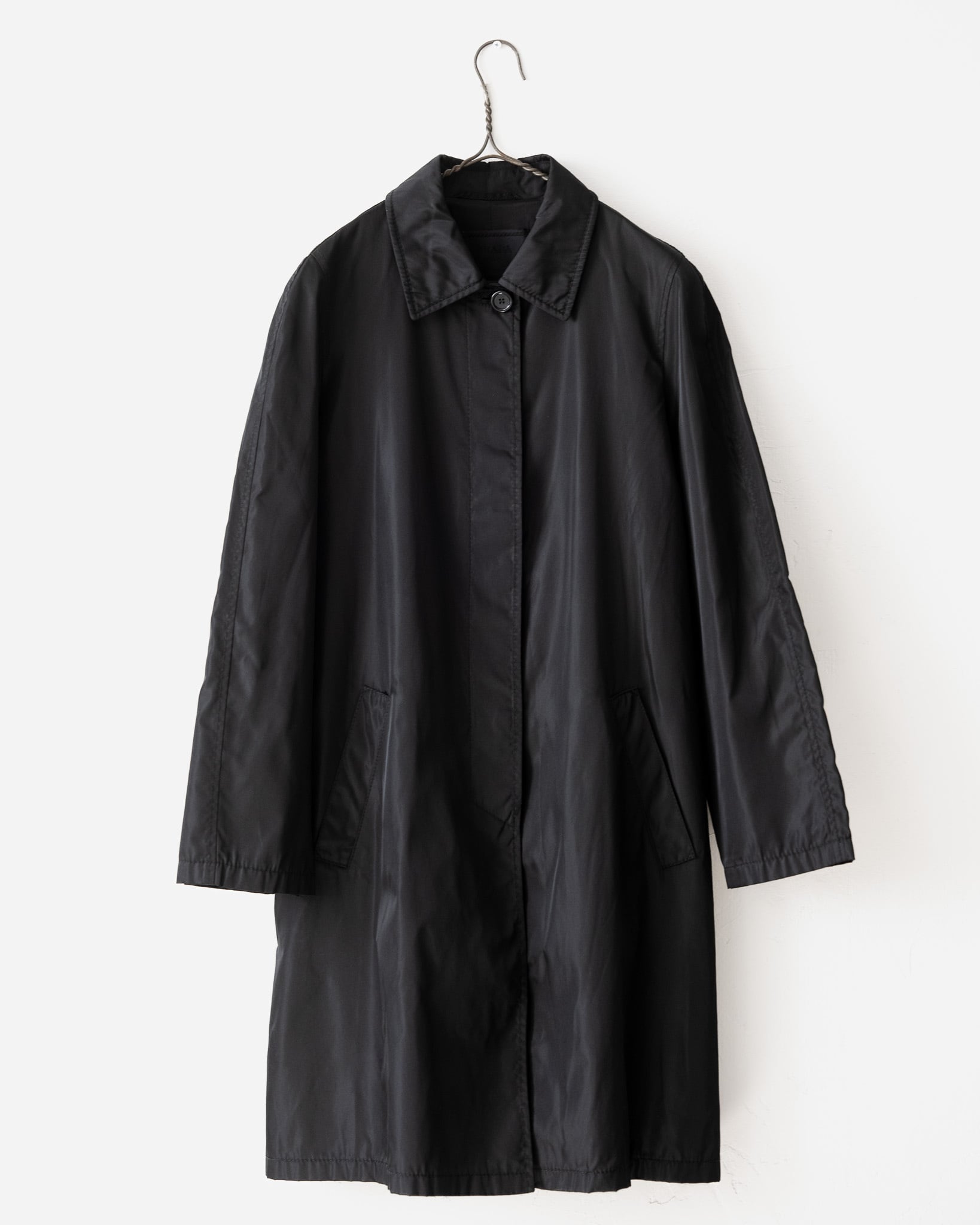 Prada 1998AW Nylon Balmacaan Coat