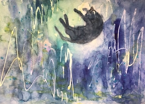 Water color cat Diego Ⅰ ｜ 16.6×24.2cm