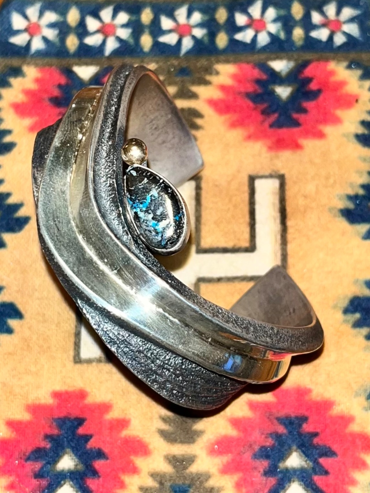 AARON ANDESON sv × k14 tufacast bangle set with ithaca peake turquoise