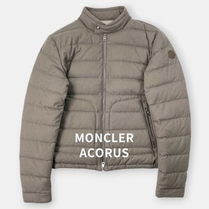 美品 MONCLER ACORUS 23AW モンクレール アコルス 軽量 カシミヤ ショートダウン J10911A00132 ベージュ系 3 / J&NREUSE メンズ アウター