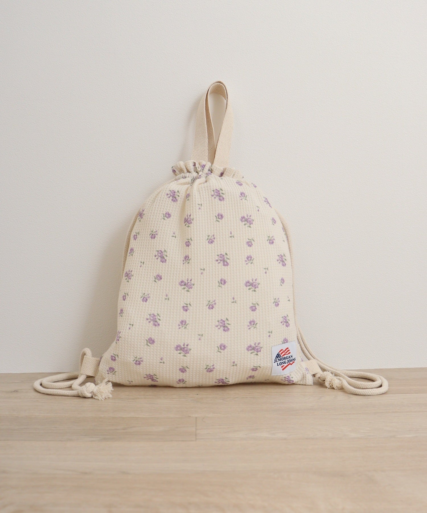 JEMORGAN】ワッフル花柄プリント ナップサック #JF302-15S | JEMORGAN