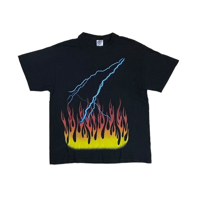 Fire thunder printed T shirt