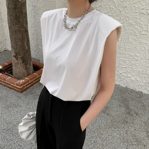 レディース トップス Tシャツ ノースリーブ クルーネック ストレート ストリート かわいい 大人可愛い シンプル カジュアル おしゃれ レトロ こなれ感 ラフ ガーリー クール 抜け感 ラブリー キュート 無地 夏 学生 学校 通学 デート お出かけ 女子会 休日 ショッピング カフェ 韓国 コーデ 体型カバー 普段使い 着回し モテ トレンド 流行 インスタ映え 定番 S M L ゆったり ゆる ホワイト ブラック グレー