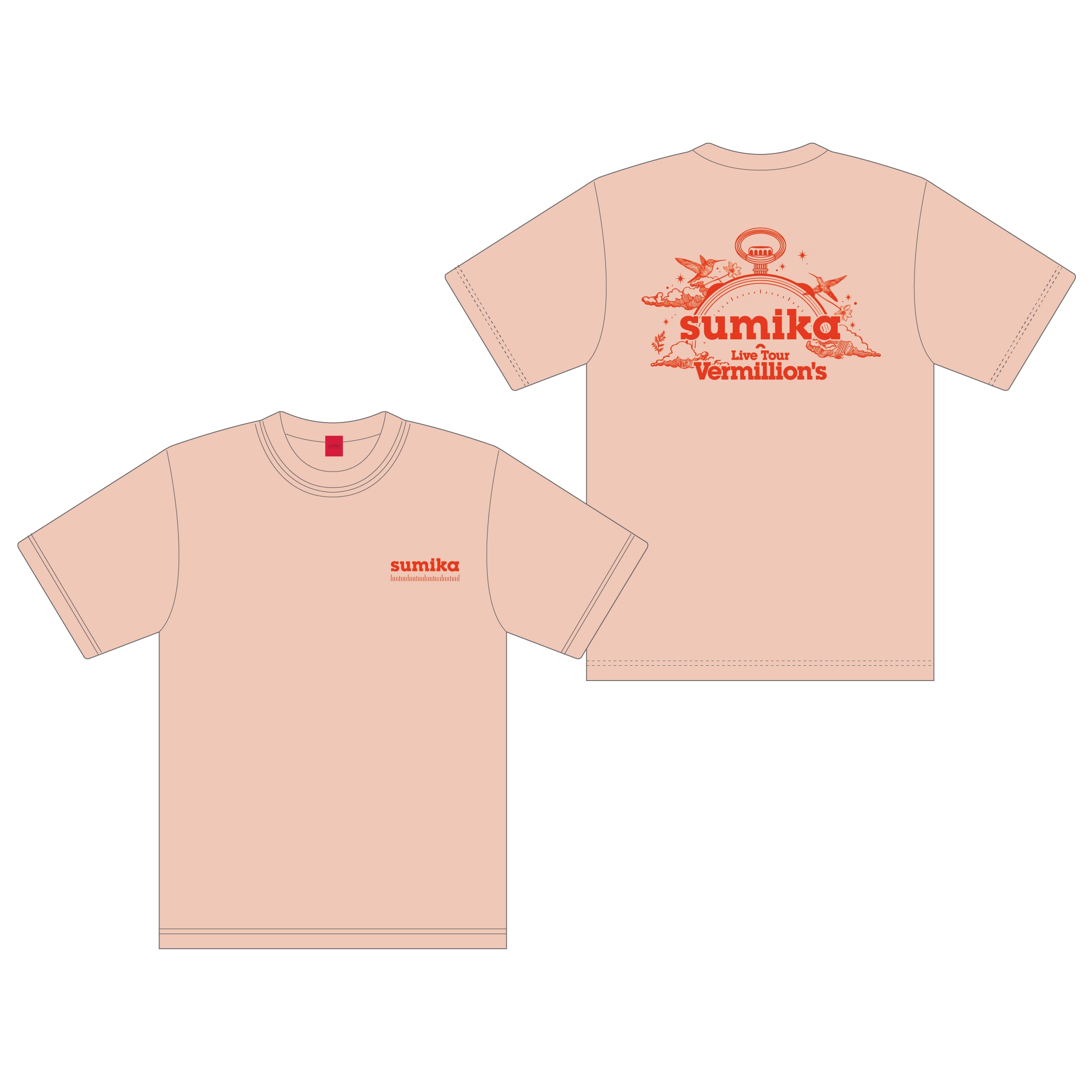 sumika / Vermillion's Tシャツ（アプリコット）
