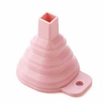 折りたたみじょうご シリコン コンパクト 10個セット 漏斗 キッチン用品 詰め替え ボトル移し替え 液体 調味料 洗剤 サニタリー 収納 省スペース ブルー グリーン ピンク ランダム　cw-a-3253