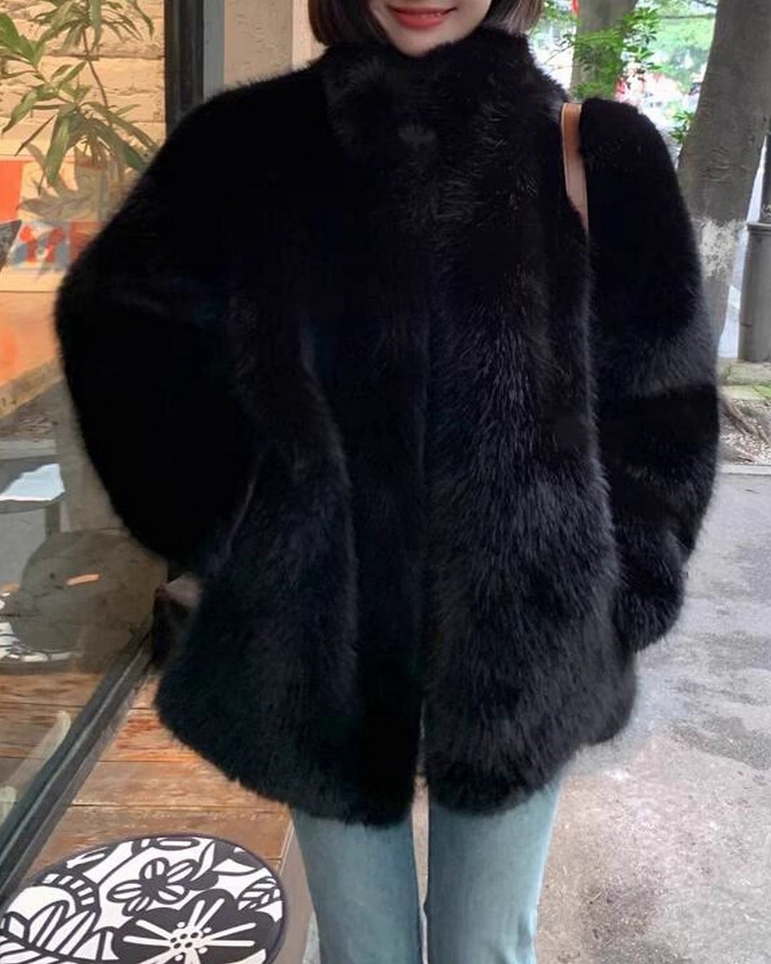 ファーショートコート A24370