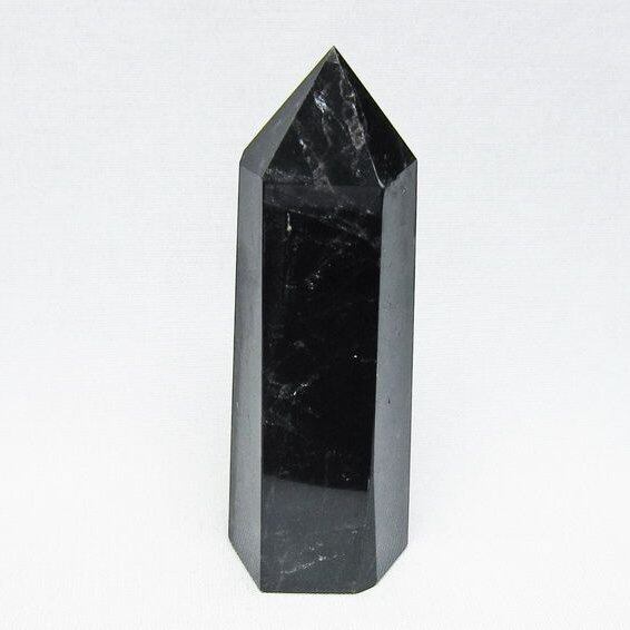 黒水晶 ポイント モリオン 六角柱 置物 一点物 152-4395