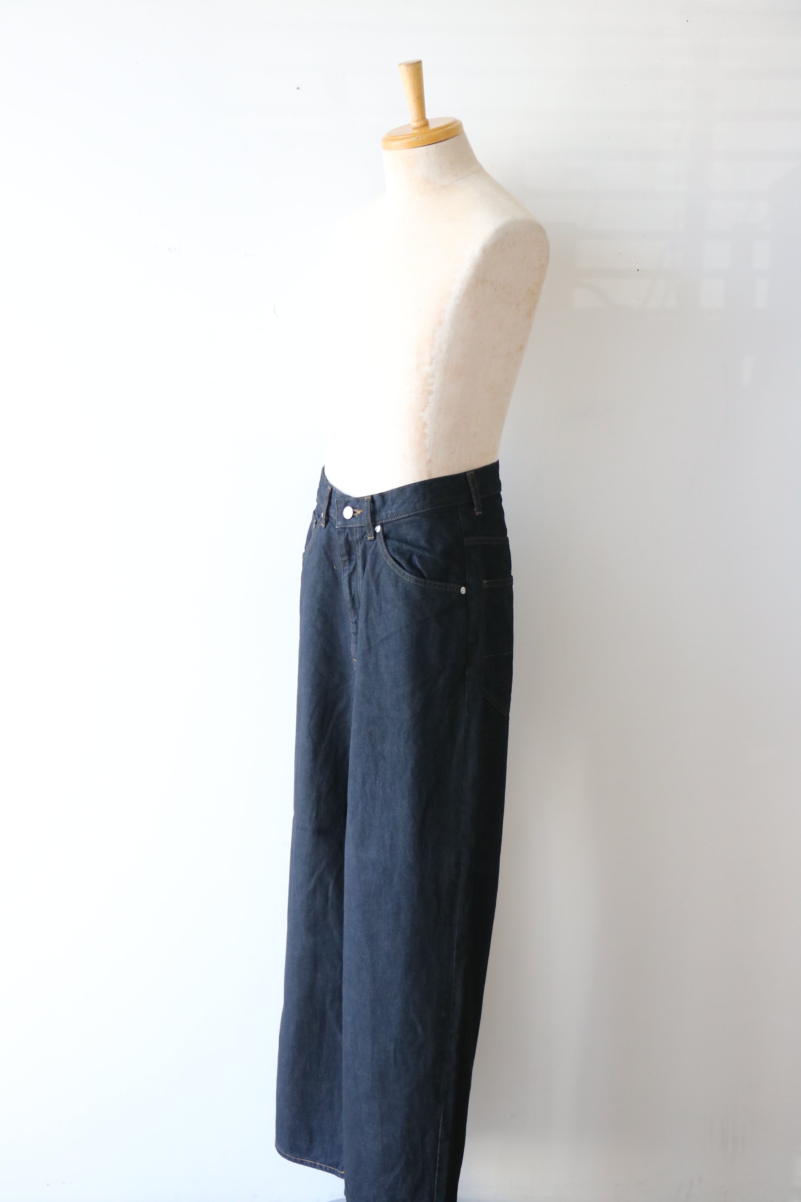 Ancellm -STRAIGHT WIDE DENIM PANTS OW- / ANC-PT146-B / アンセルム