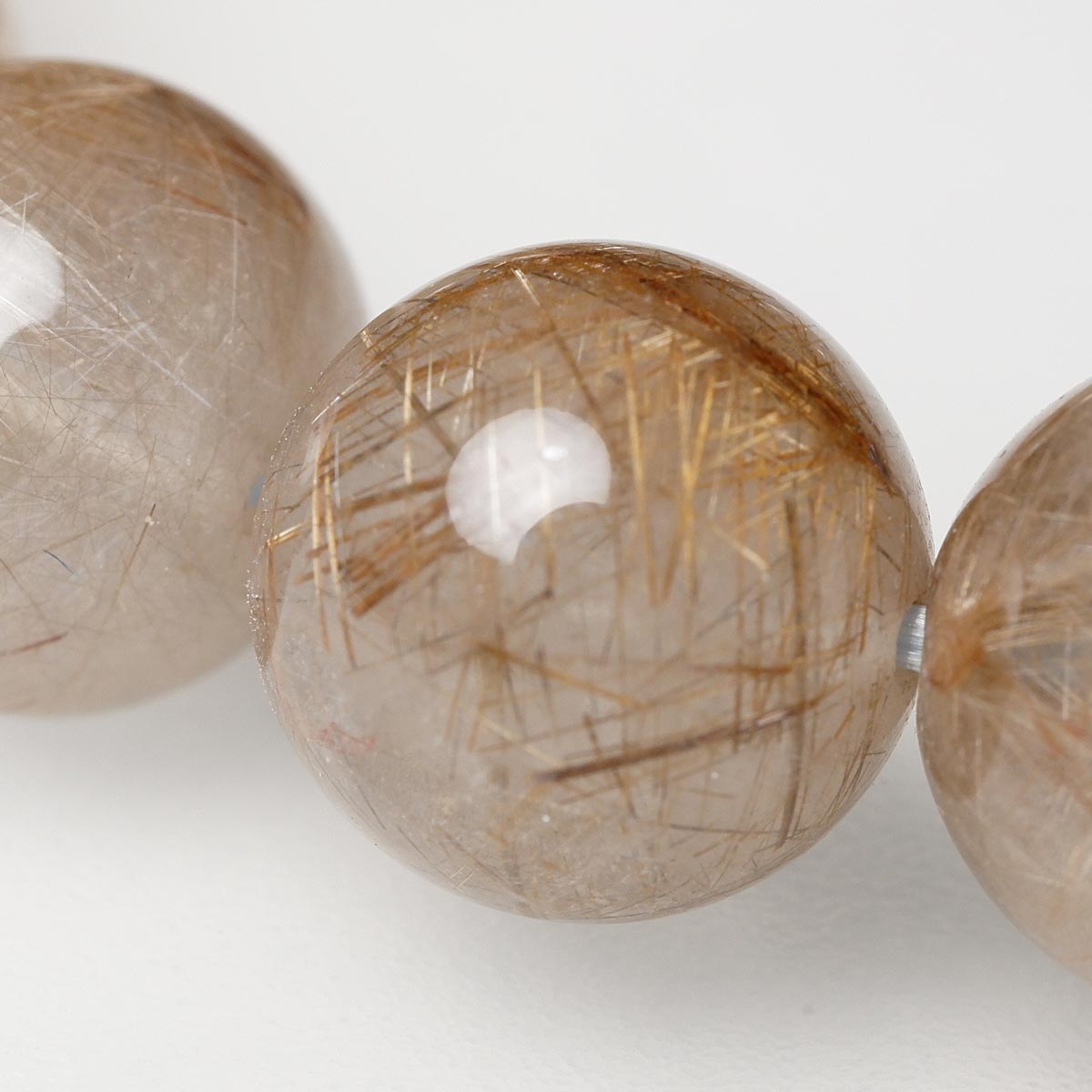 プラチナルチルクォーツ ブレスレット 10mm 一点物 メール便送料無料 [M便 1/10] 111-29777