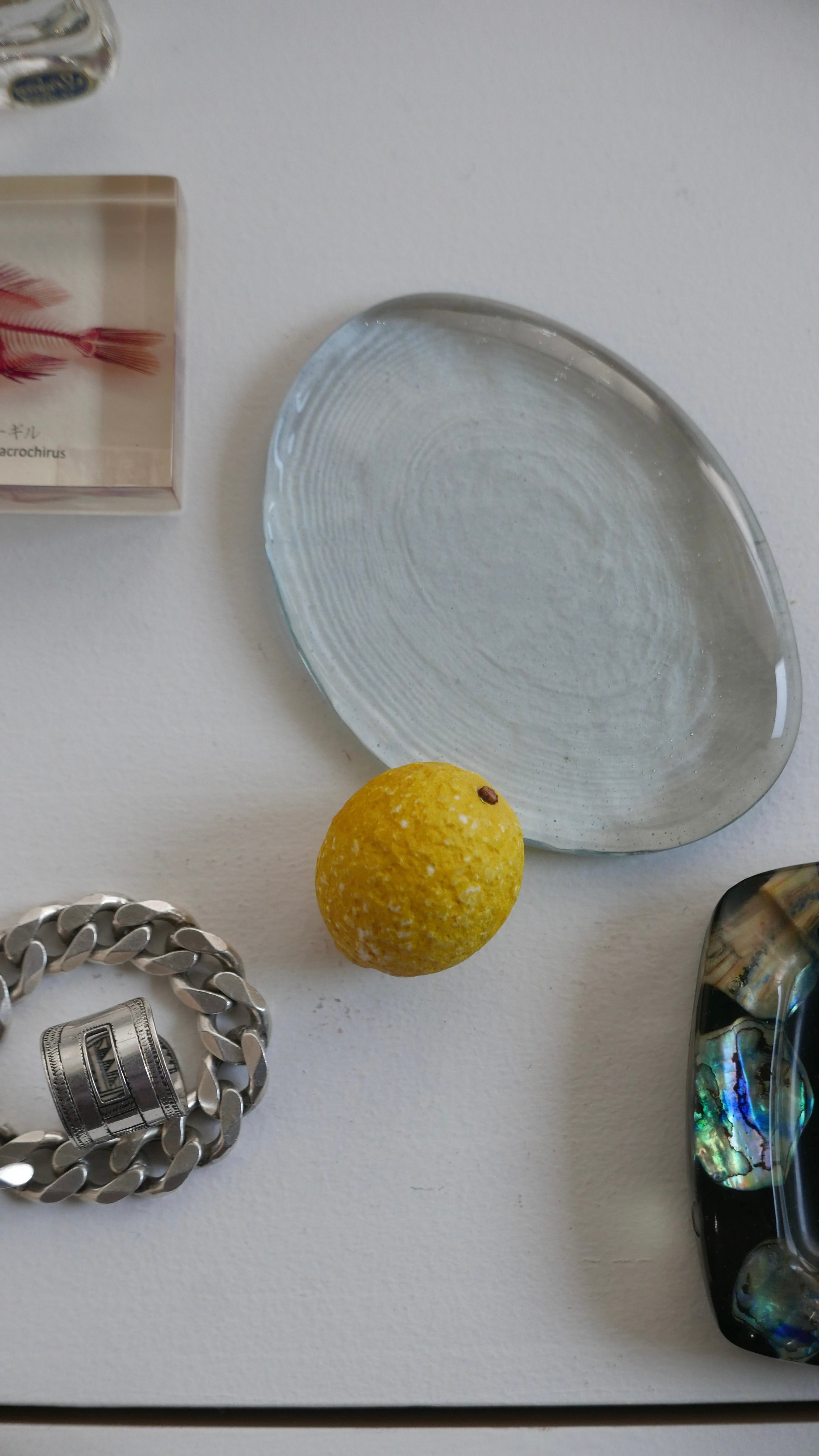 vintage fake fruits object , small lemon