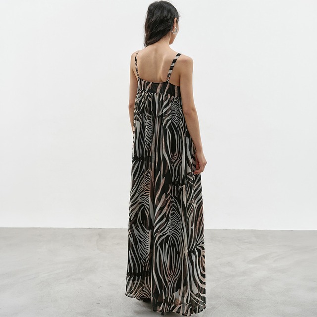 Printed long dress A00244