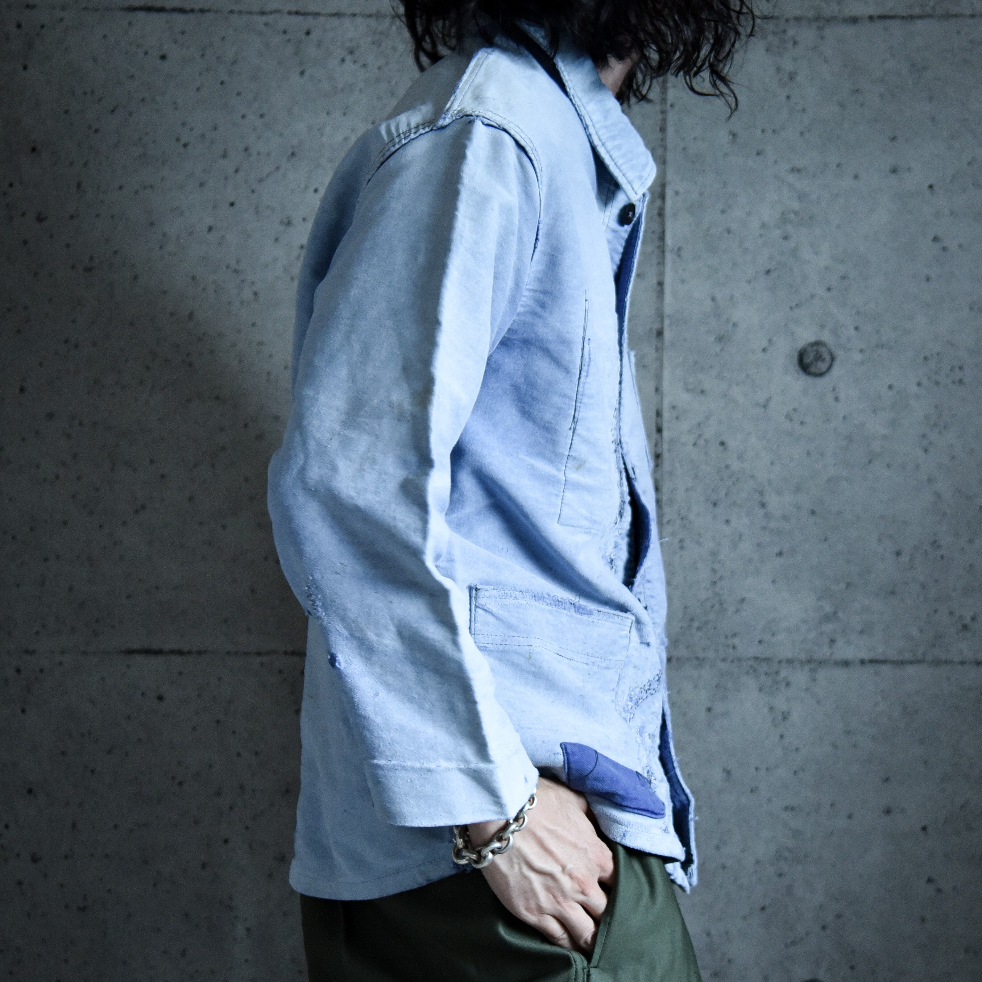 40s-50s French Work Repair Moleskin Jacket フレンチワーク ...