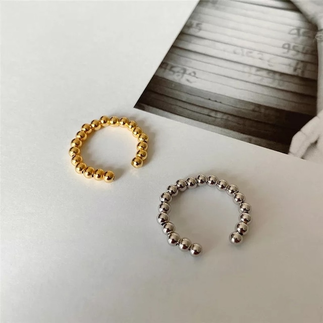 S925 ball beads ring (R195)