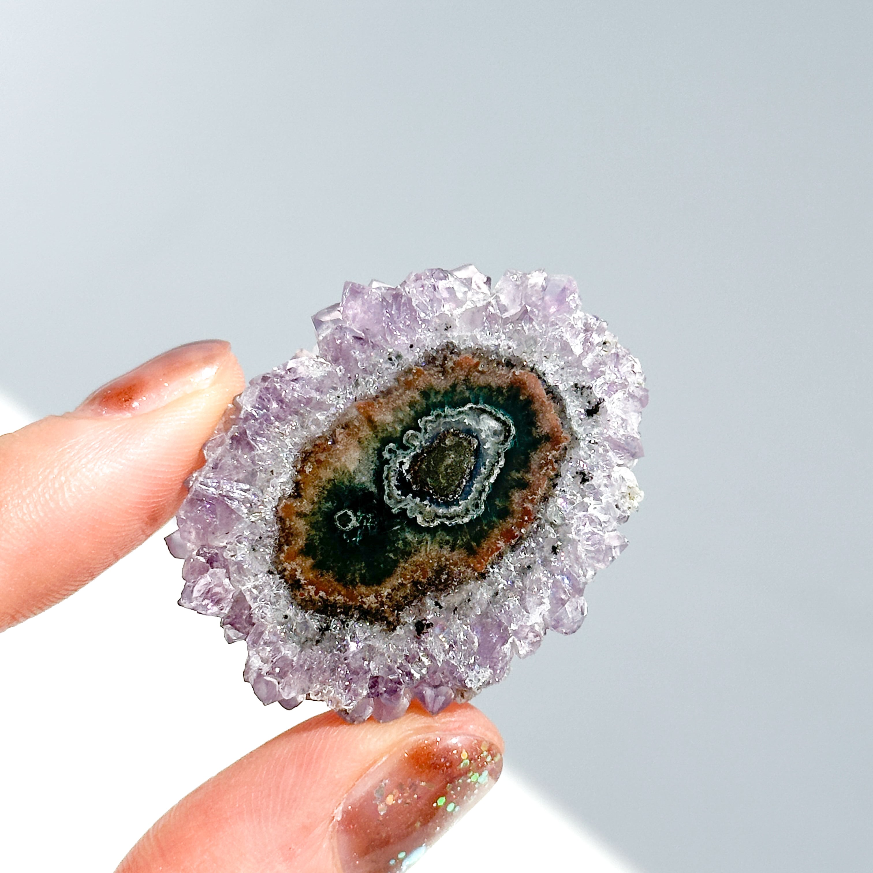 フラワーアメジスト スライス71◇ Flower Amethyst ◇天然石・鉱物