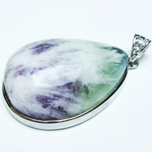 エンジェルフェザー フローライト ペンダント 一点物  112-12028