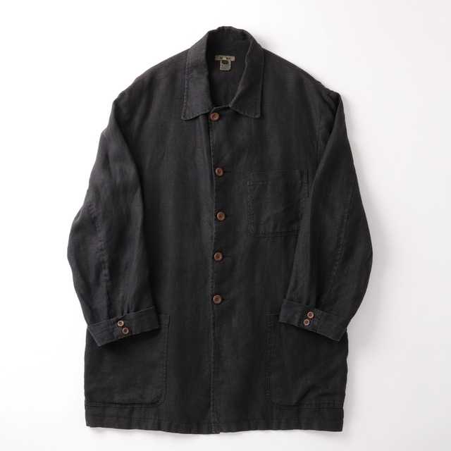 【極美品】90s Vintage special linen jacket  CANADA brand mint condition big size ／ ヴィンテージ スペシャル ブラック リネン ジャケット サイズL  高級生地 カナダ製