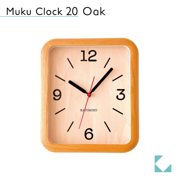KATOMOKU muku clock 20 オーク km-133OAS SKPクォーツ掛け時計 | 加藤