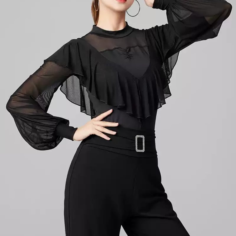 フリル ロングスリーブトップス プルオーバー カットソーds1179