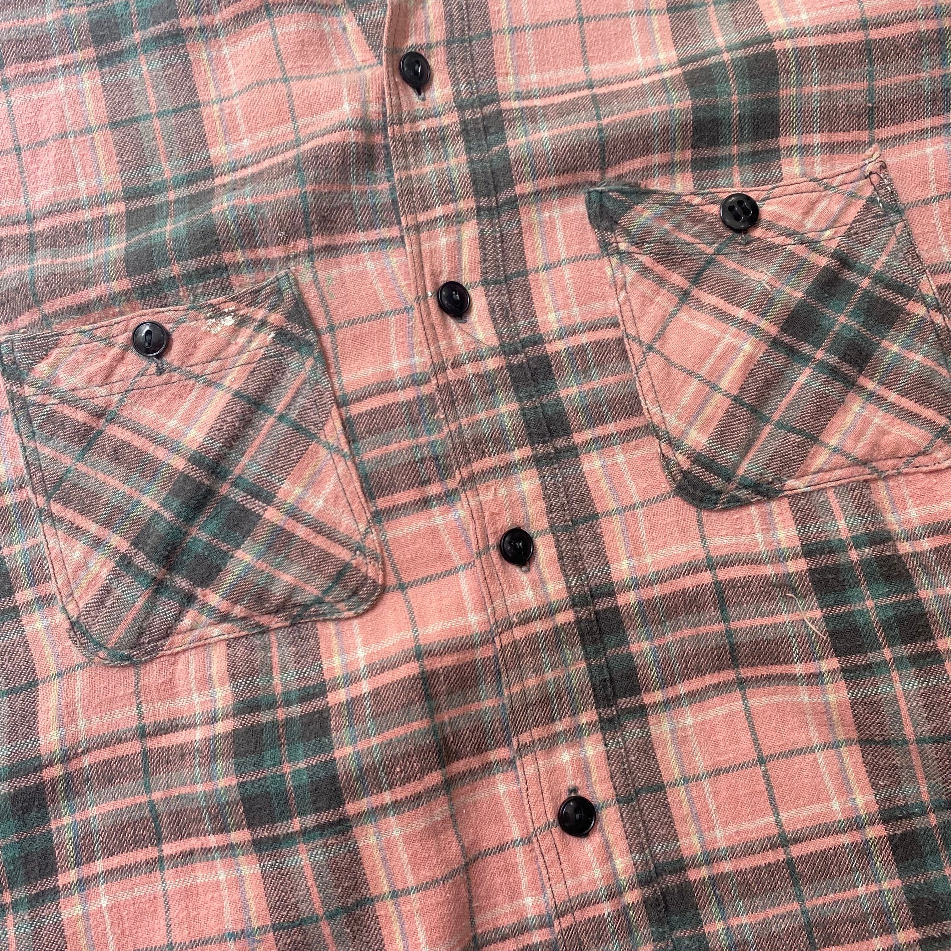 た*か様 50s 60s Roomy Richard マチ付き　ネルシャツ　マチ 50s 60s Roomy Richard マチ付き ネルシャツ マチネル