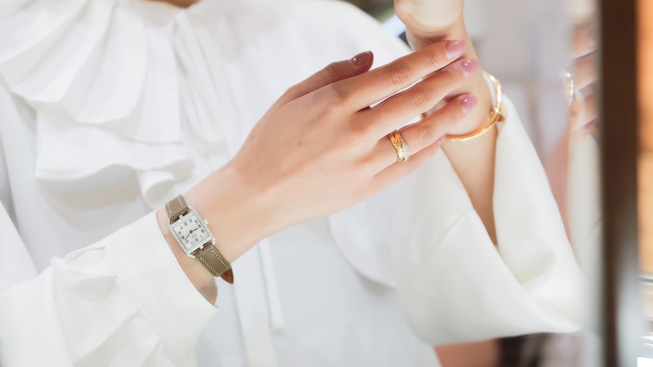 エルメス ケープコッド ミニ WG 純正ダイヤモンド