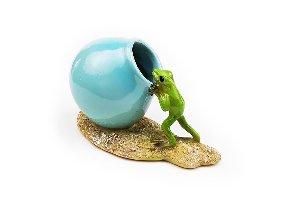 特大カエル オブジェ 踊るカエル カエルの置き物 アジアン オブジェ