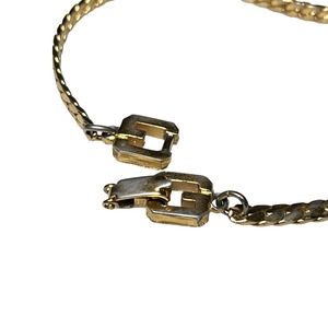 vintage GIVENCHY gold color metal flat link chain bracelet