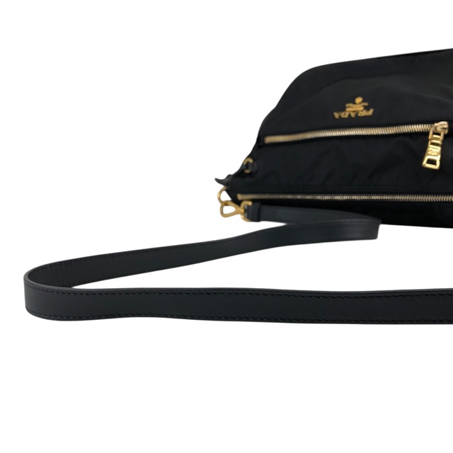 PRADA プラダ ショルダーバッグ ブラック ロゴ ナイロン BT0689 vintage ヴィンテージ オールド s35m2a