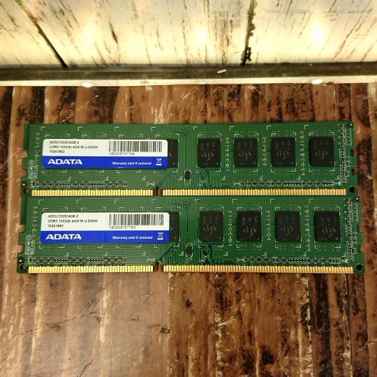動作確認済】【2枚セット】ADATA メモリ DDR3 1333(9) 4GX16 U-DIMM ...