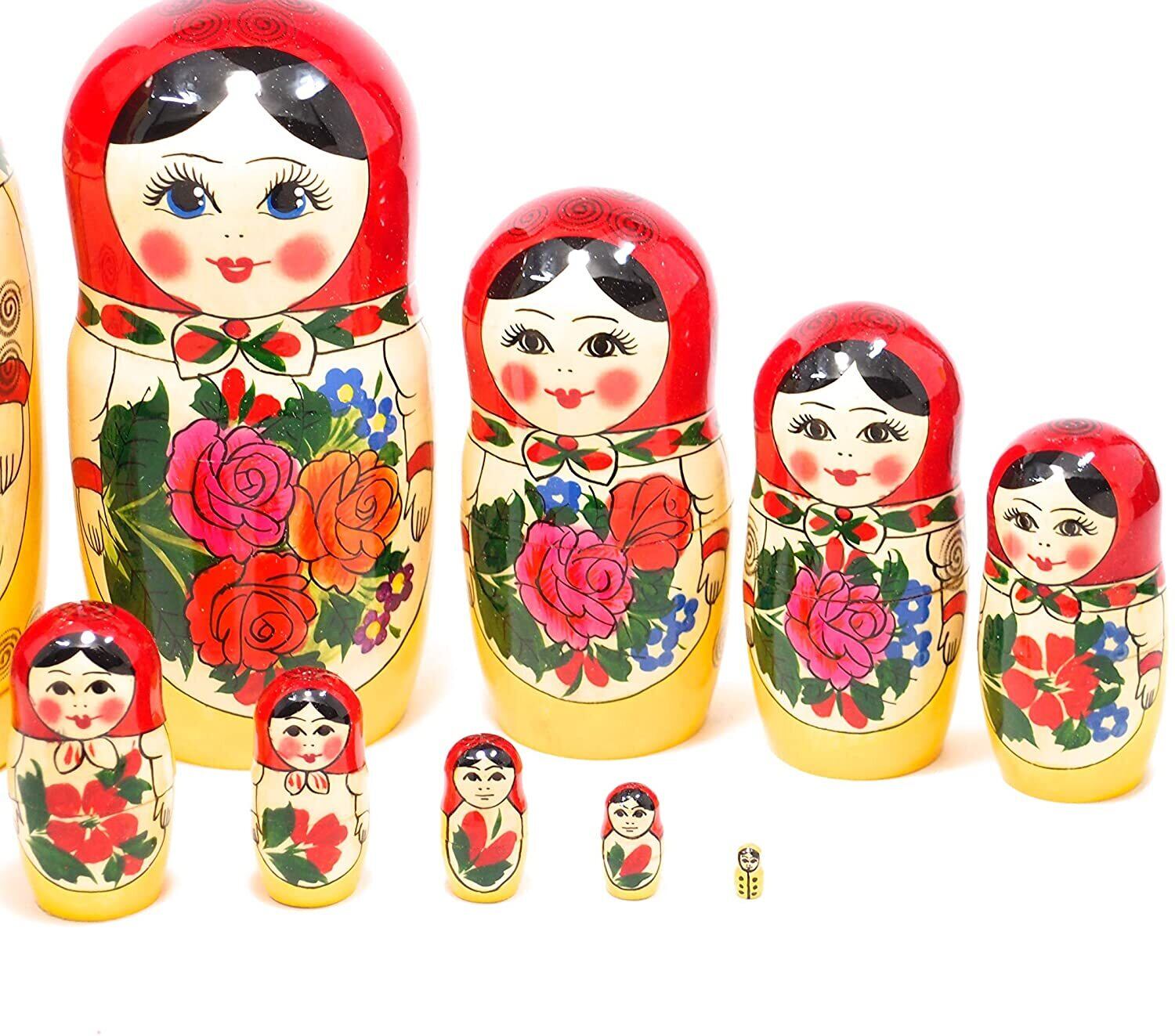 ロシヤーノチカ マトリョーシカ 10個組 赤 | volga