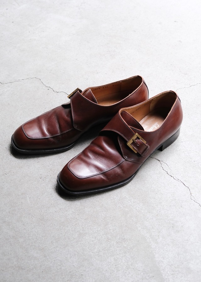 00's Salvatore Ferragamo monk strap leather shoes