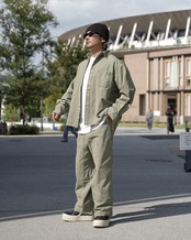 【#Re:room】VINTAGE WASHED COLOR TUCK WIDE PANTS［REP306］