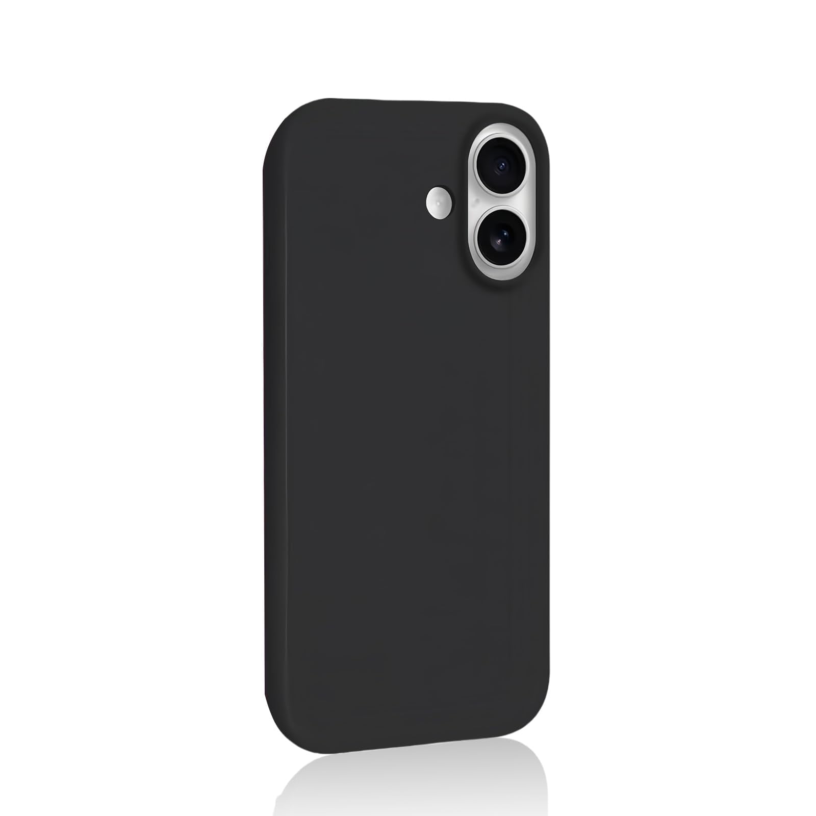 JACRON intended for iPhone16用の ケース マットブラック【柔軟性 TPU素材】擦り傷防止 指紋防止 衝撃吸収 着脱簡単 アイフォン16 カバー 全面保護 軽量 薄型 携帯便利【ストラップホール付き】黒