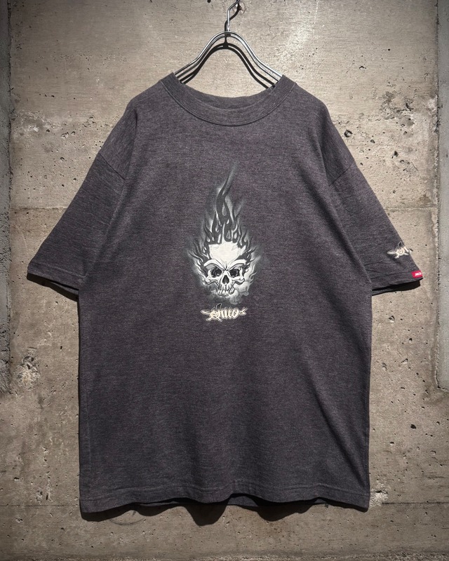 【Caka】“JNCO JEANS” Flame Skull Print Vintage T-Shirt