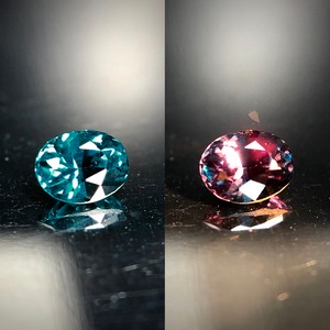 唯一無二の蒼色 0.28ct 天然 ベキリーブルー ガーネット（カラーチェンジガーネット）