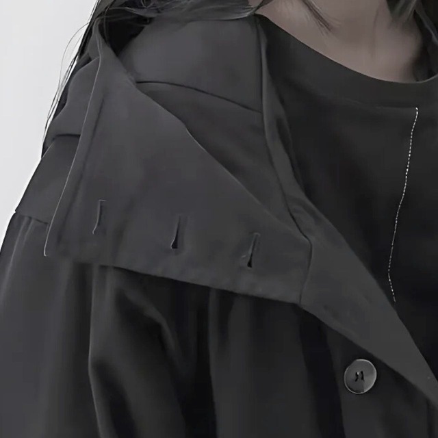 Stand collar quilted long coat C0562