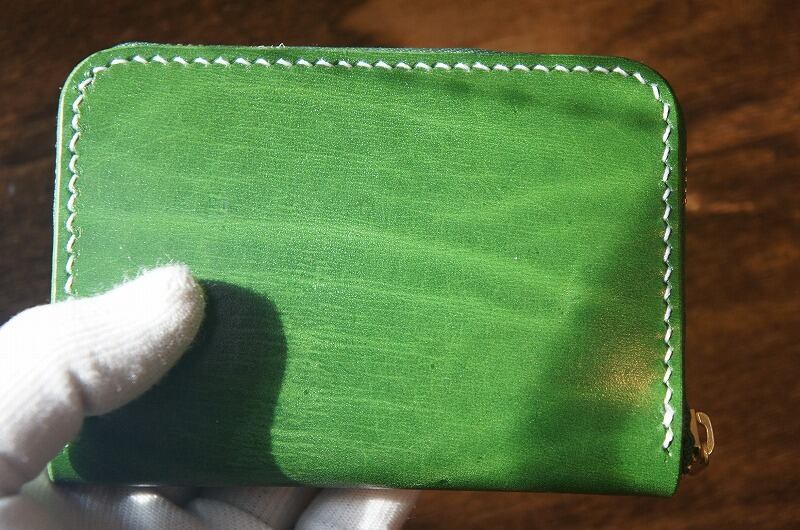 ルガトショルダーのミニラウンドファスナー【パロットグリーン